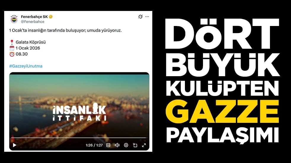 Dört büyüklerden 1 Ocak paylaşımı: Gazze için buluşuyoruz