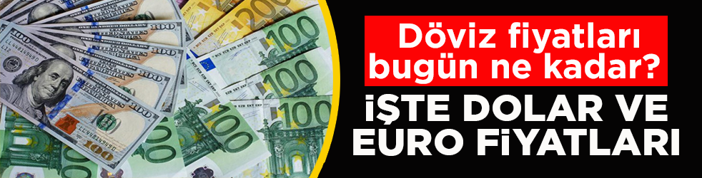 Döviz fiyatları bugün ne kadar? İşte dolar ve euro fiyatları