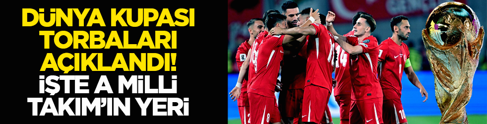 Dünya Kupası torbaları resmen açıklandı! İşte A Milli Takım’ın yeri