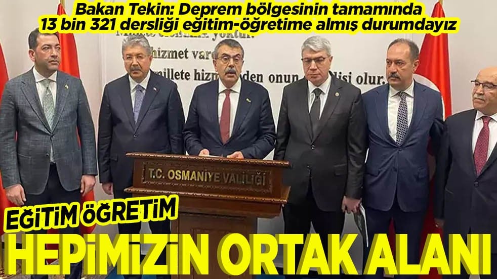Eğitim öğretim hepimizin ortak alanıdır