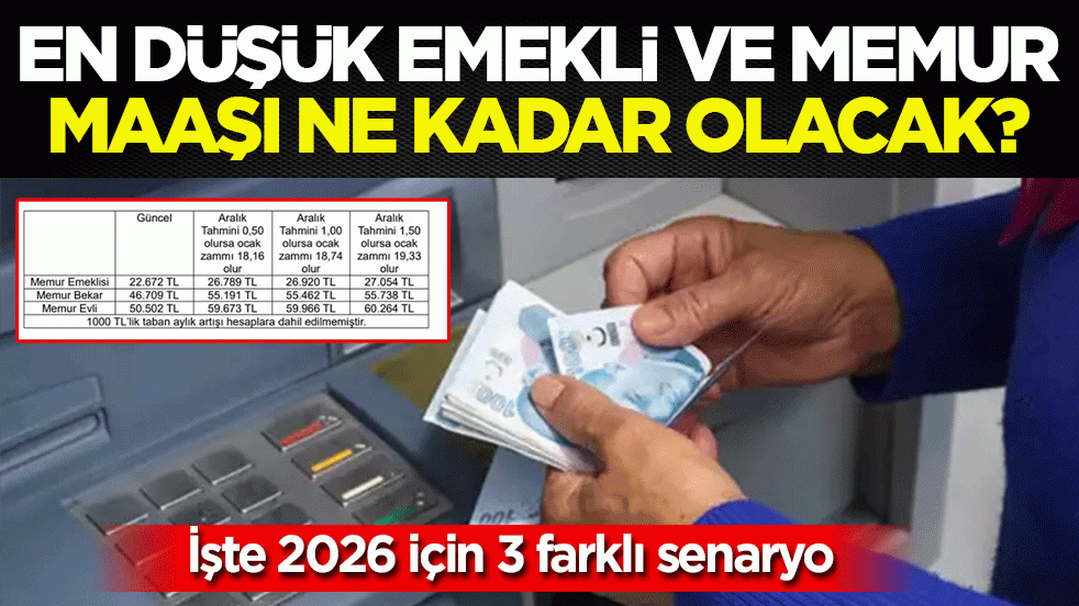 En düşük emekli ve memur maaşı ne kadar olacak? SSK ve Bağkur emeklisi yeni yılda zamlı maaşı kaç Tl olacak?