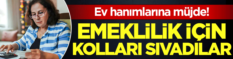 Ev hanımlarına müjde: Emeklilik için kolları sıvadılar!
