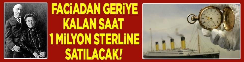 Faciadan geriye kalan saat 1 milyon sterline satılacak