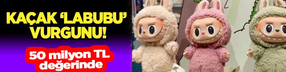 Fatih'te piyasa değeri 50 milyon lira: Tamı tamına 125 bin adet 'Labubu' ele geçirildi