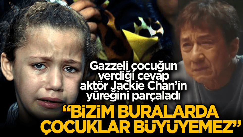 Gazzeli çocuğun verdiği cevap aktör Jackie Chan’in yüreğini parçaladı! "Bizim buralarda çocuklar büyüyemez"