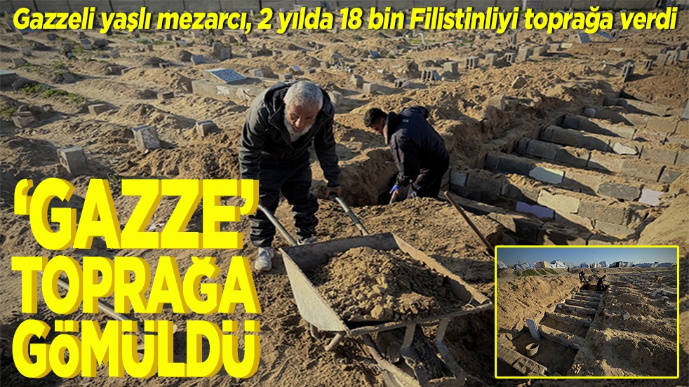 Gazzeli yaşlı mezarcı, 2 yılda 18 bin Filistinliyi toprağa verdi 'Gazze' toprağa gömüldü