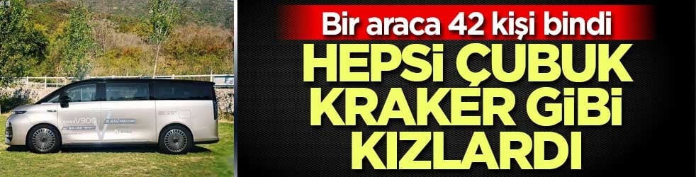 Geely Galaxy V900'e 42 kişi bindi! Rekor kırdılar