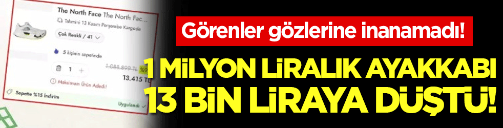 Görenler gözlerine inanamadı:1 milyon liralık ayakkabı 13 bin liraya düştü!