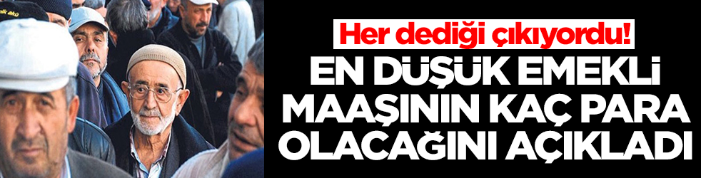 Her dediği çıkıyordu! En düşük emekli maaşının kaç para olacağını Türkiye'ye ilan etti