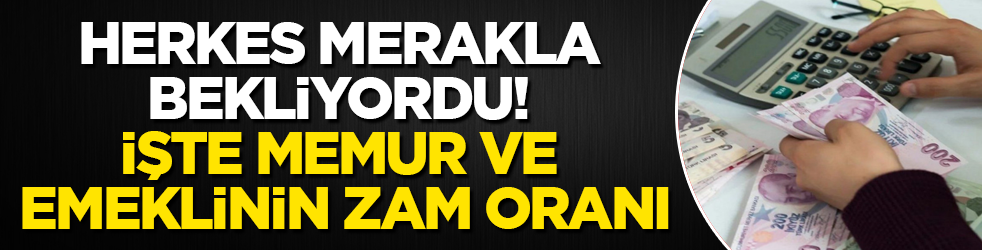 Herkes merakla bekliyordu! İşte memur ve emeklinin zam oranı