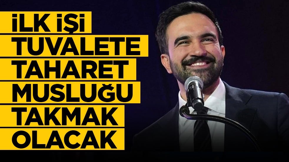 İlk işi tuvalete taharet musluğu takmak olacak