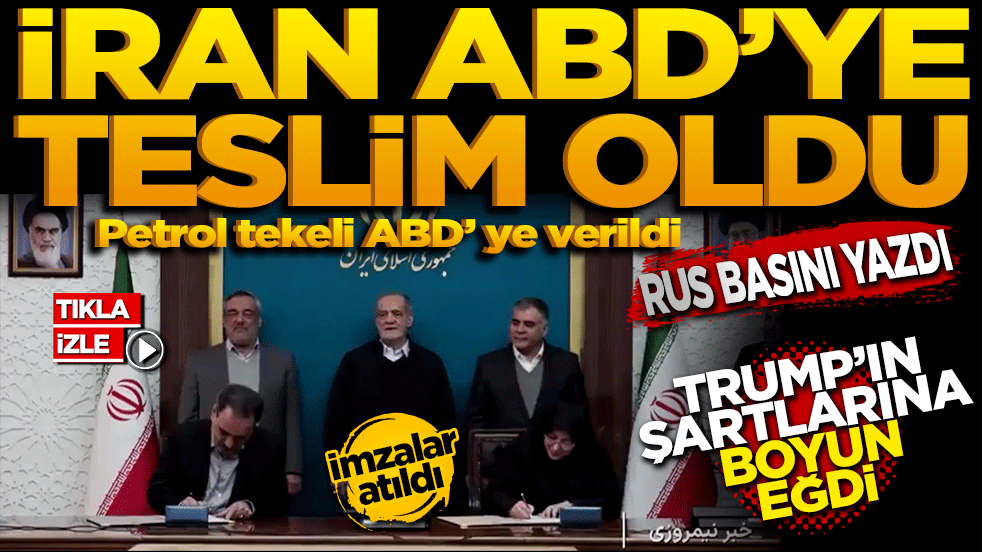 İran ABD’ye teslim oldu! Trump’ın şartlarına boyun eğdi. Petrol tekeli ABD’ ye verildi