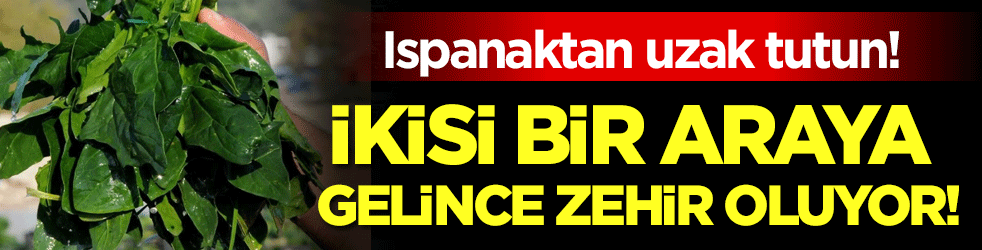 Ispanaktan uzak tutun: İşte zehirleyen sebze!