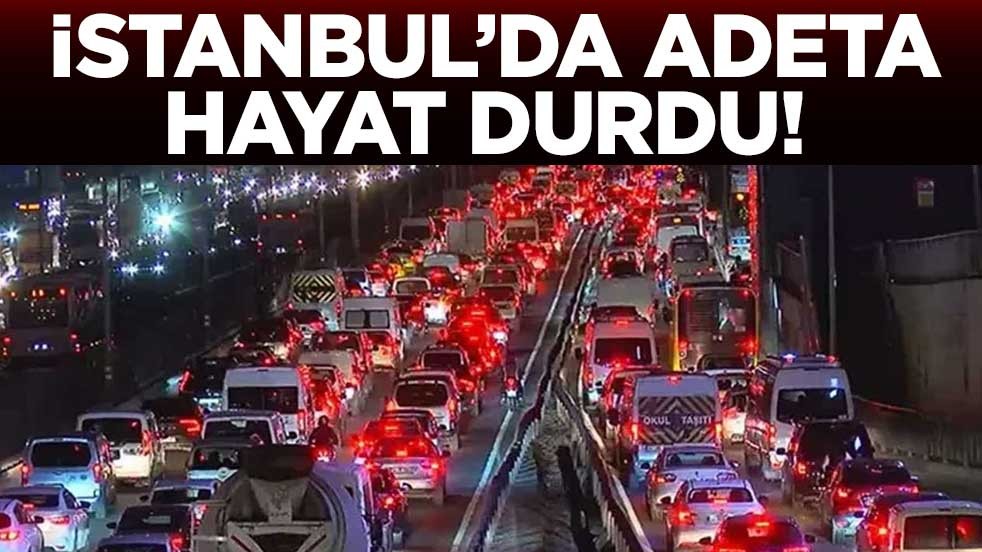 İstanbul’da adeta hayat durdu! Trafik yoğunluğu yüzde 90'a çıktı