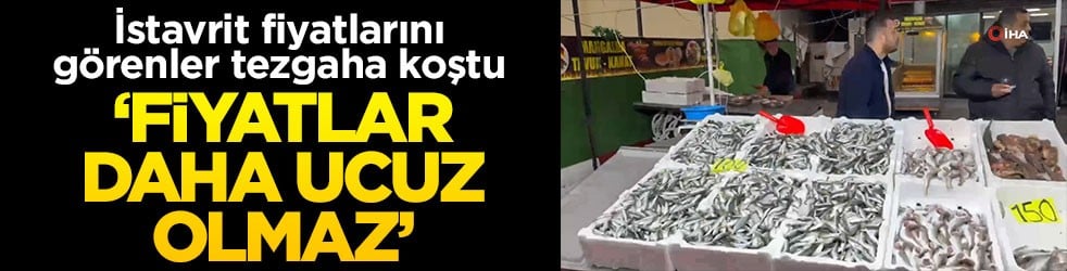 İstavrit fiyatını görenler tezgaha koştu! 
