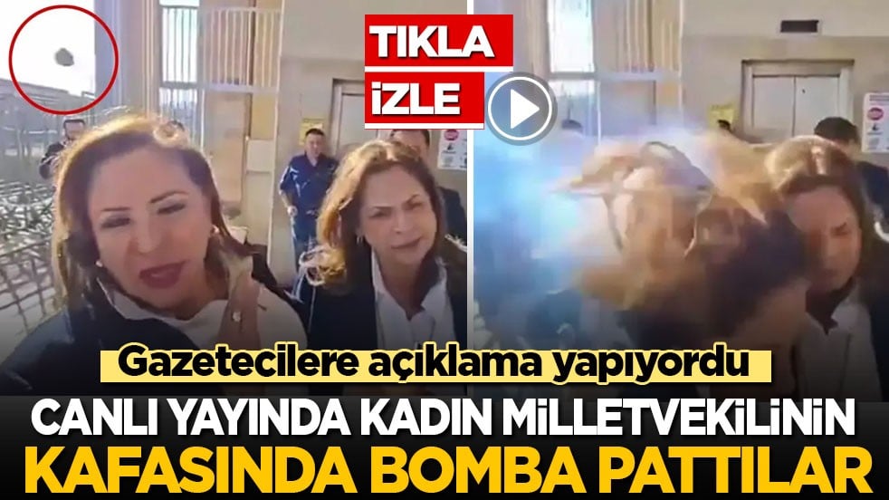 Kadın milletvekilinin kafasında canlı yayında bomba pattılar