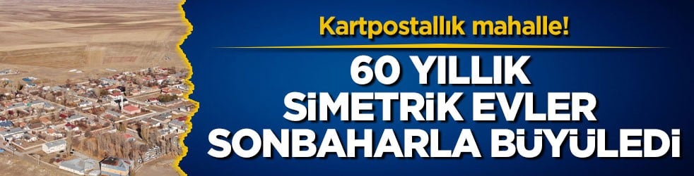 Kartpostallık mahalle! 60 yıllık simetrik evler sonbaharla büyüledi