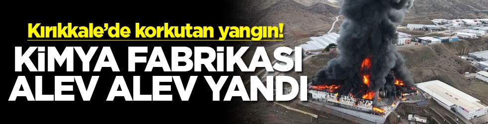Kırıkkale’de korkutan yangın! Kimya fabrikası alev alev yandı