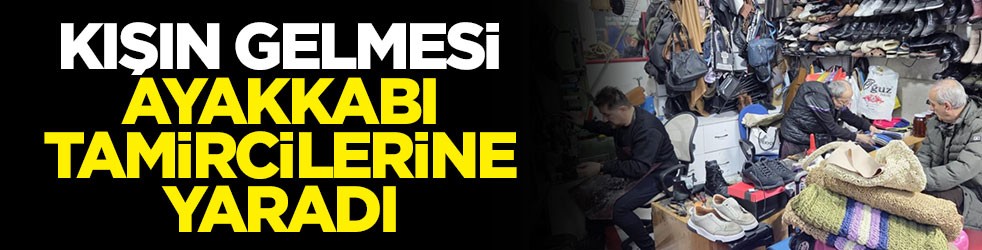 Kışın gelmesi ayakkabı tamircilerine yaradı