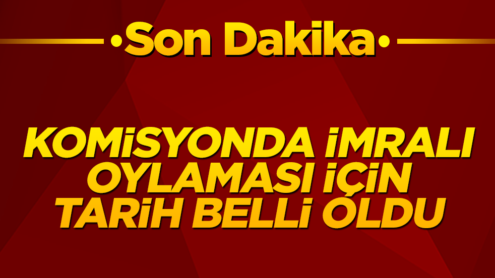 Komisyonda İmralı oylaması için tarih belli oldu