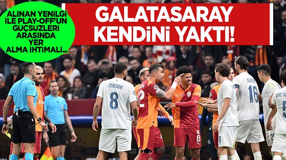 Kötü durum ortaya çıktı resmen: Galatasaray kendini yaktı: İhtimaller gittikçe düştü...
