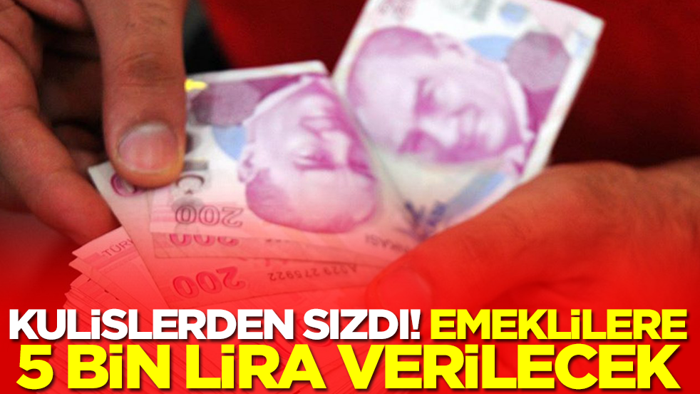 Kulislerden sızdı: Emeklilere 5 bin lira verilecek