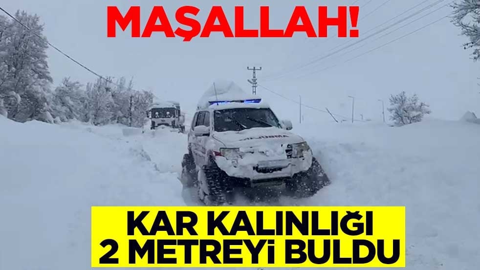 Maşallah! Şırnak’ın Beytüşşebap ilçesinde kar kalınlığı 2 metreyi buldu