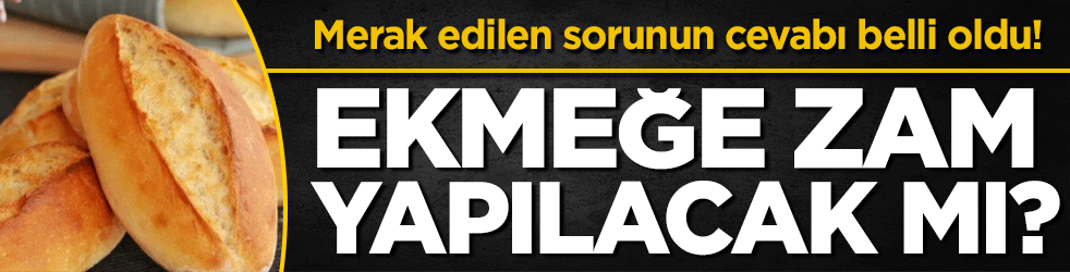 Merak edilen sorunun cevabı belli oldu: Ekmeğe zam yapılacak mı?