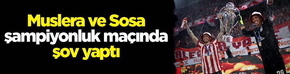  Muslera ve Sosa şampiyonluk maçında şov yaptı