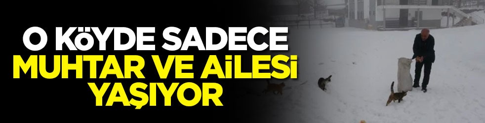 O köyde sadece muhtar ve ailesi yaşıyor