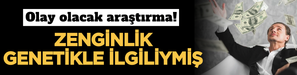 Olay olacak araştırma: Zenginlik genetikle ilgiliymiş!