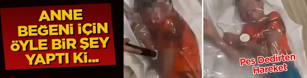 Rusya'dan tepki: Anne, beğeni için oğlunu vakumlu poşete koydu! Allah akıl fikir versin...