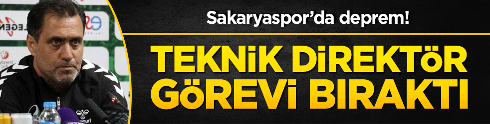 Sakaryaspor’da deprem! Teknik direktör görevi bıraktı