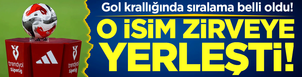 Süper Lig'de gol krallığı sıralaması belli oldu: O isim zirveye yerleşti!