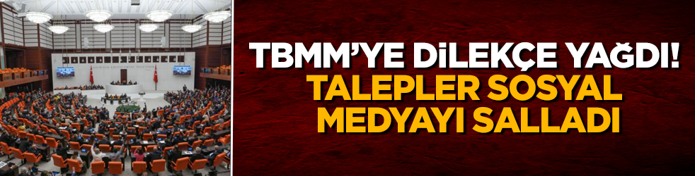 TBMM’ye dilekçe yağdı! Talepler sosyal medyayı salladı