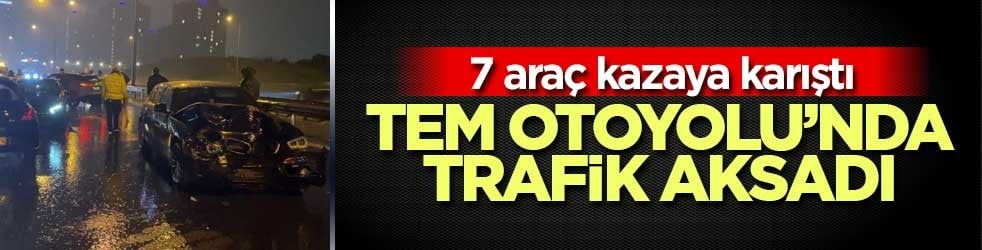 TEM Otoyolu’nda zincirleme trafik kazası! 2 yaralı