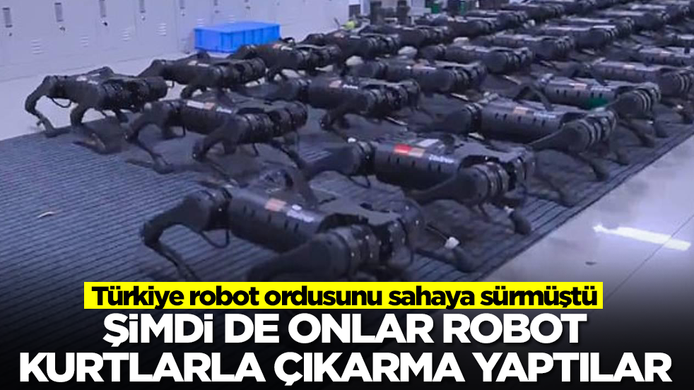  Türkiye robot ordusunu sahaya sürmüştü: Şimdi de onlar robot kurtlarla çıkarma yaptılar