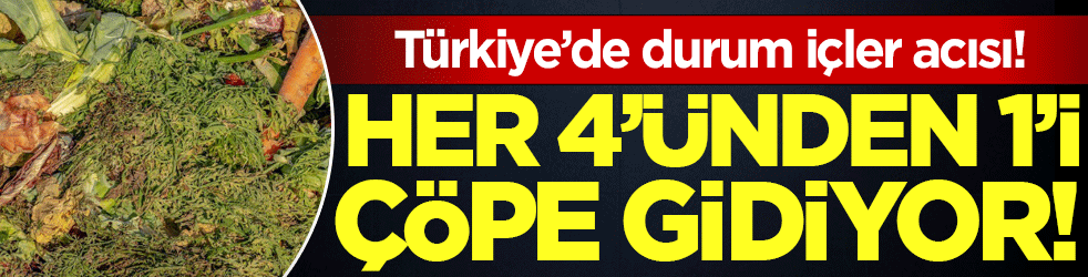 Türkiye'de durum içler acısı: Her 4'ünden 1'i çöpe gidiyor!