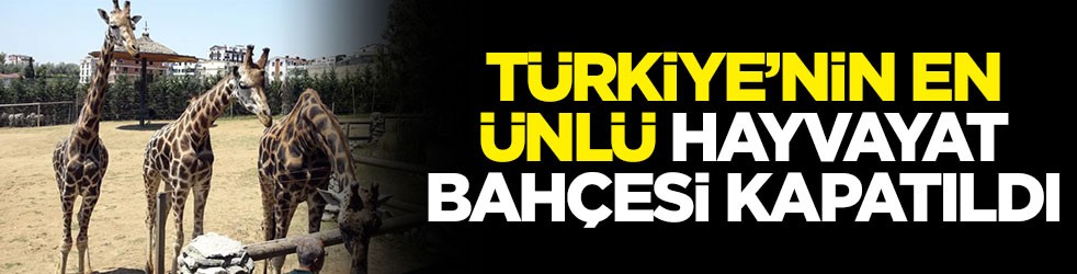Türkiye’nin en ünlü hayvanat bahçesi kapatıldı