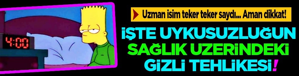 Uykusuzluğun sebeplerini tek tek sıraladı! İşte gizli tehlikeler...
