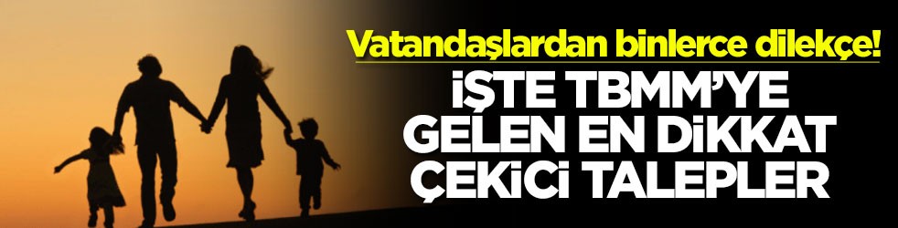 Vatandaşlardan binlerce dilekçe! İşte TBMM'ye gelen en dikkat çekici talepler