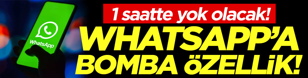 Whatsapp'a bomba özellik: 1 saatte yok olacak!