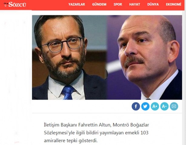 Foto - 104 emekli amiralin skandal bildirisine karşı dikkat çeken tavır! Sözcü'den 'bekle gör' taktiği