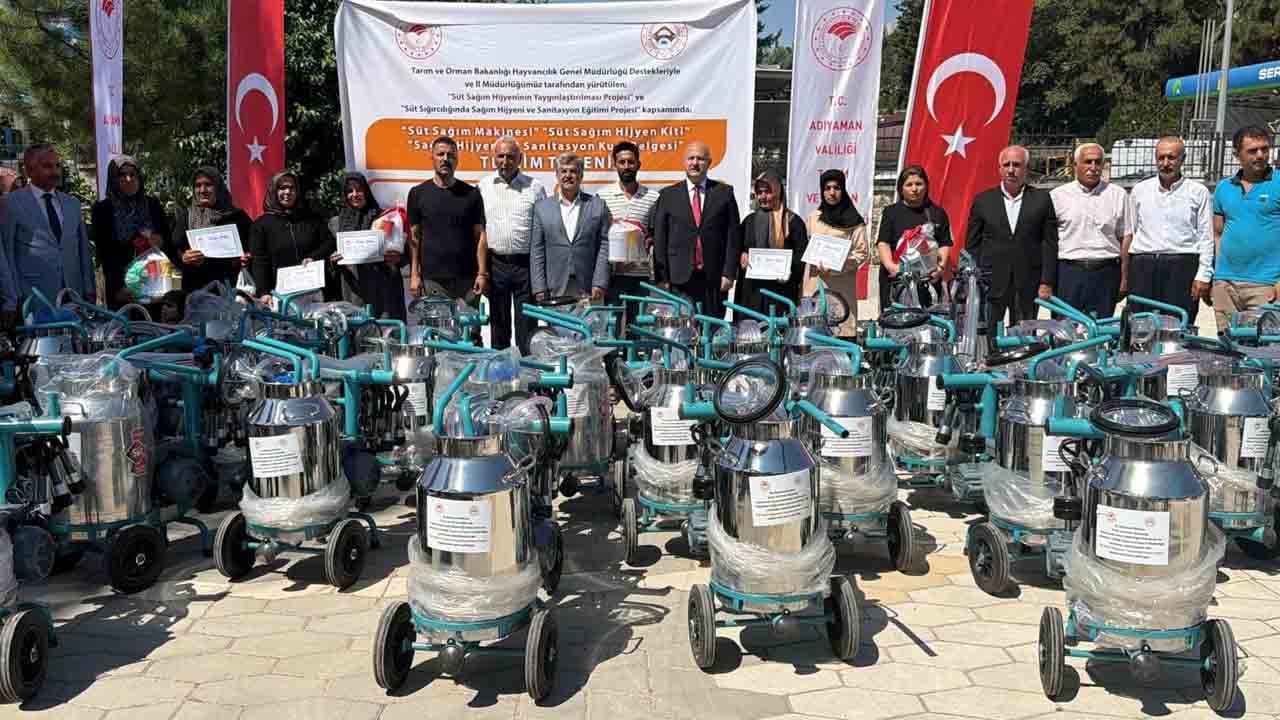 109 üreticiye süt sağım makinesi ve hijyen desteği