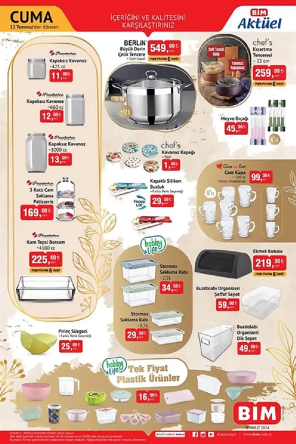 Foto - 12 Temmuz aktüel ürünleri belli oldu! İşte BİM'den kaçırılmayacak fırsatlar