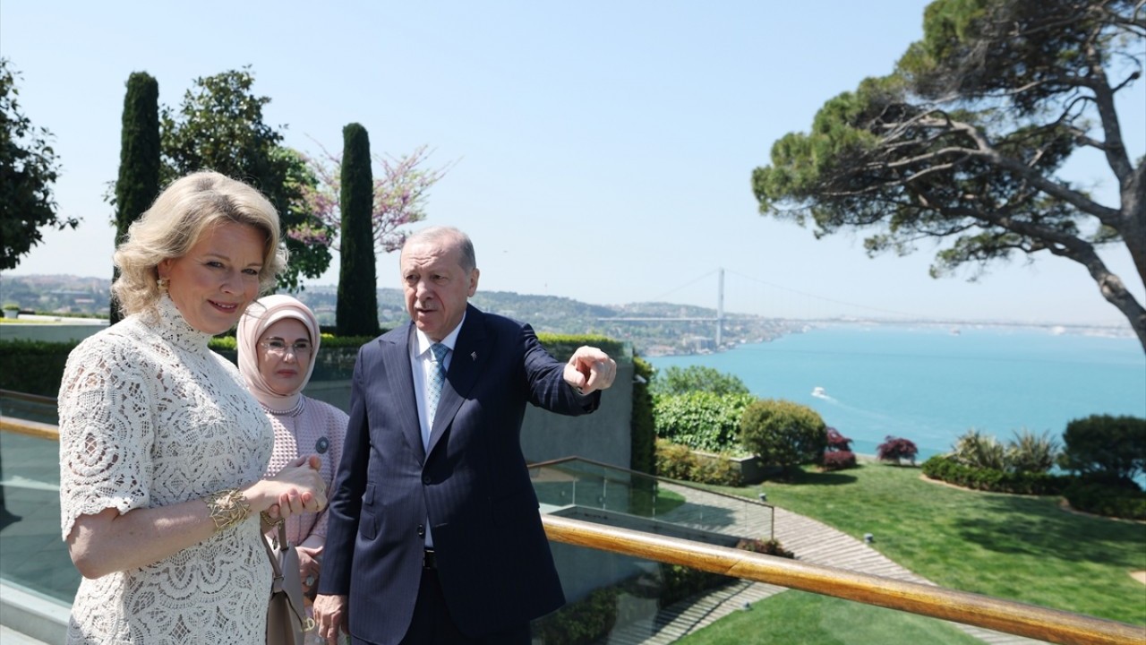 14 yıl sonra tarihi ziyaret! Cumhurbaşkanı Erdoğan, Belçika Kraliçesi Mathilde'yi kabul etti