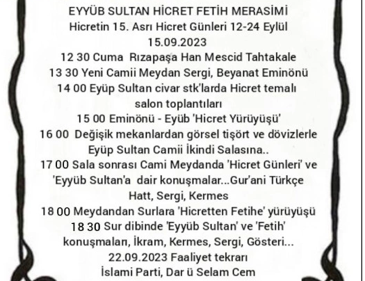 Foto - 15 Eylül'de Eminönü ve Eyüpsultan'da hicret coşkusu!