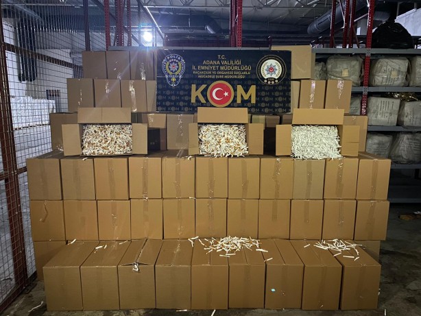 1865 kg tütün ve 6 milyon makaron kaçak olarak ele geçirildi