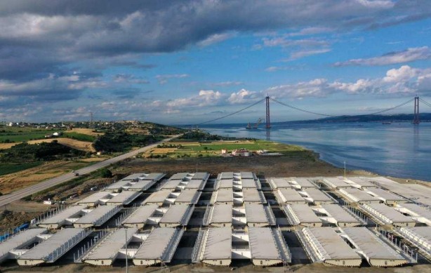 1915 Çanakkale Köprüsü'nün çelik yapıları için 2 bin işçi çalışıyor