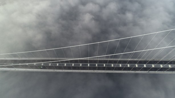 Foto - 1915 Çanakkale Köprüsü bu görüntüyle adeta kayboldu!